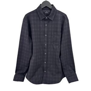 Age Of Wisdom Men's Black Collared Long Sleeves Button Down‎ Shirt Medium Medium